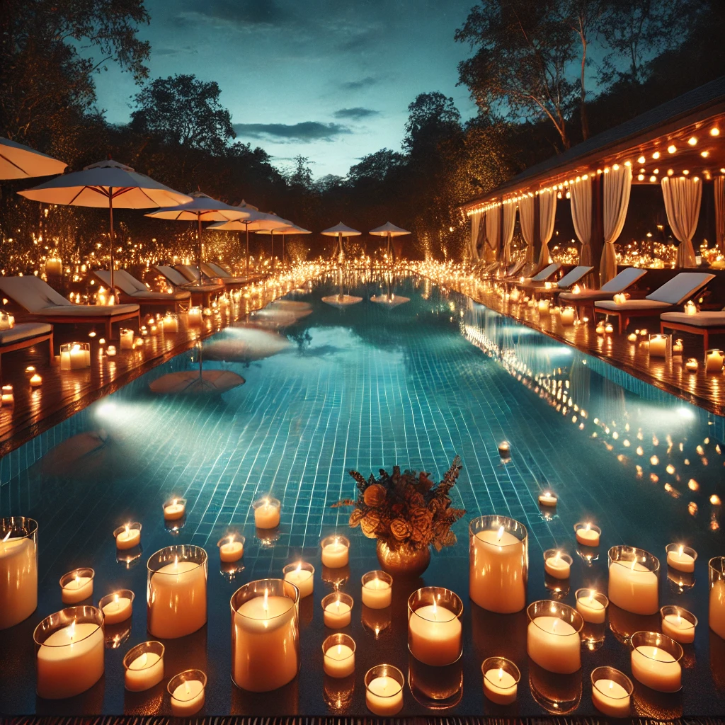 Candle-light-schwimmen